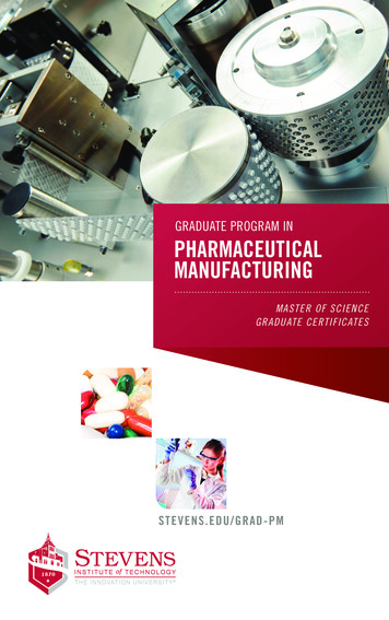 Graduate Program In Pharmaceutical Manufacturing - Ispe