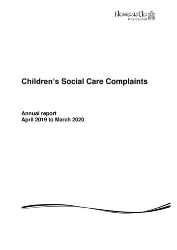 Children's Social Care Complaints - Newcastle City Council