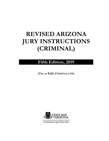 Revised Arizona Jury Instructions (Criminal)