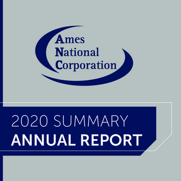 2020 SUMMARY ANNUAL REPORT - Ames National