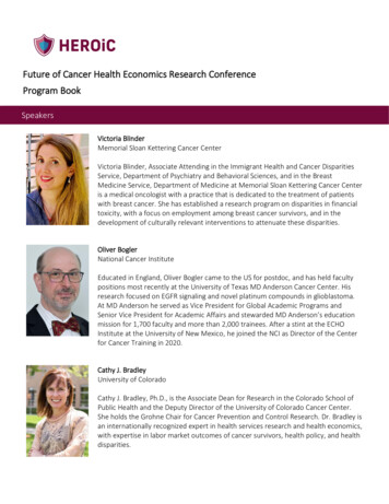 2020 Future Of Cancer Health Economics Research Program Book