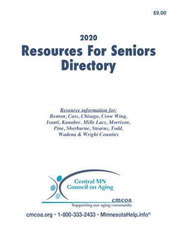 2020 Resources For Seniors Directory - Cmcoa 