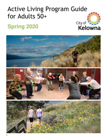Active Living Program Guide For Adults 50 - Kelowna.ca