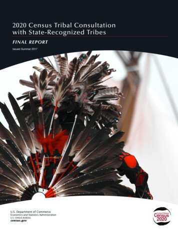 2020 Tribal Consultation State Recognized Tribes - Census.gov
