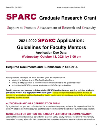 2021-2022 SPARC - University Of South Carolina