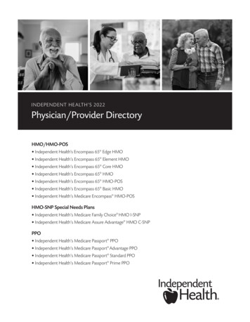 INDEPENDENT HEALTH'S 2022 Physician/Provider Directory