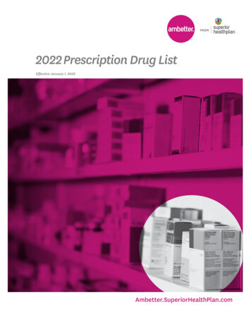 2022Prescription Drug List - Superior HealthPlan