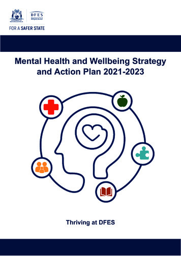DFES Mental Health And Wellbeing Strategy And Action Plan 2021-2023