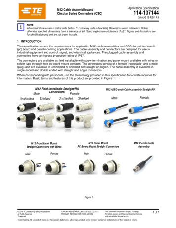 M12 Cable Assemblies And Application Specification Circular . - Farnell