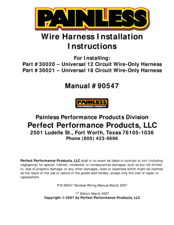 Wire Harness Installation Instructions - Painless Wiring