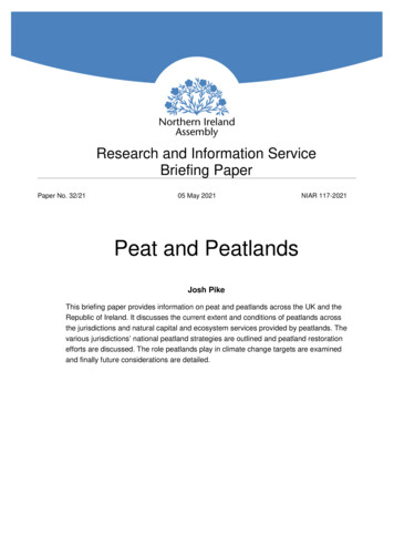 Peat And Peatlands - Northern Ireland Assembly