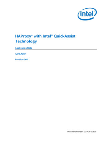 HAProxy* With Intel QuickAssist Technology Application Note - 01 