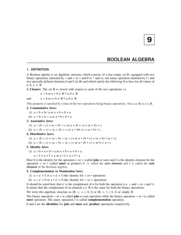 BOOLEAN ALGEBRA - Coroflot