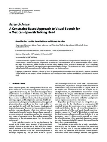 A Constraint-Based Approach To Visual Speech For A Mexican . - Hindawi
