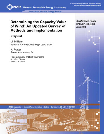 Determining The Capacity Value Conference Paper - NREL