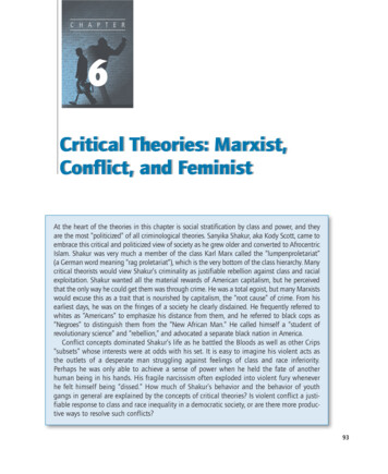 Critical Theories: Marxist, Conflict, And Feminist