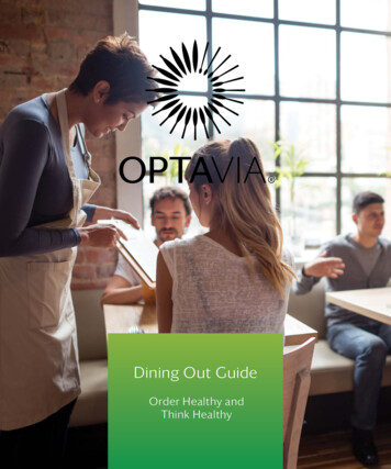 OPTAVIA Dining Out Guide - Lean And Green Recipes