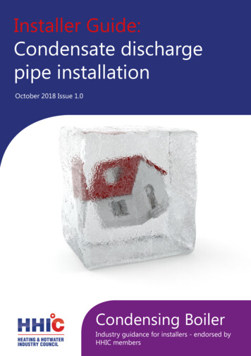 Installer Guide: Condensate Discharge Pipe Installation - HHIC