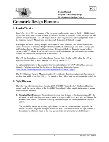Geometric Design Elements - Institute For Transportation