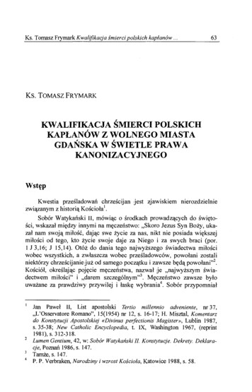 Kwalifikacja Śmierc Polskici H Kapłanów Z Wolnego Miasta Gdańska W .