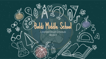 6th Grade Week 3 Extended Break - Baldi Middle School