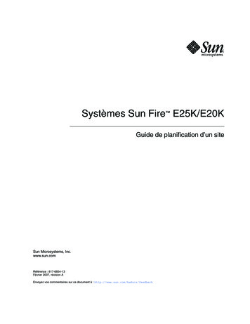 Systèmes Sun Fire E25K/E20K - Oracle
