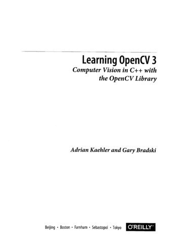 Learning OpenCV 3 : Computer Vision In C With The OpenCV Library - GBV