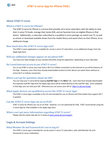 AT&T U-verse App For IPhone FAQ's