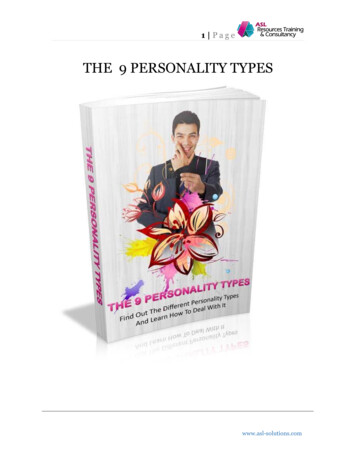 THE 9 PERSONALITY TYPES - ASL Training