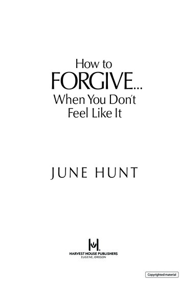 How To FORGIVE - HomeHarvest House
