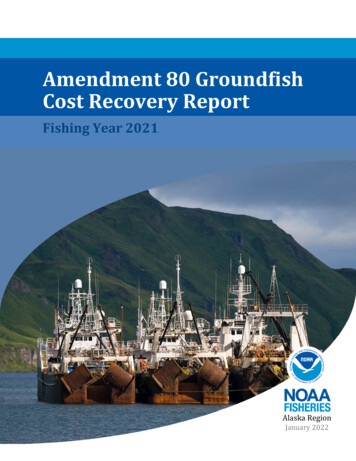 Amendment 80 Groundfish Cost Recovery Report