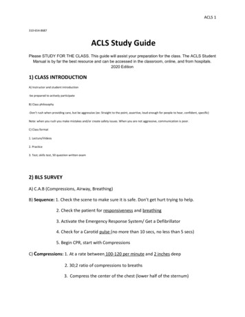 ACLS Study Guide - CPR Right Away