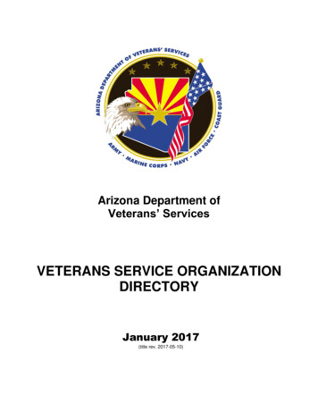 VETERANS SERVICE ORGANIZATION DIRECTORY - Arizona