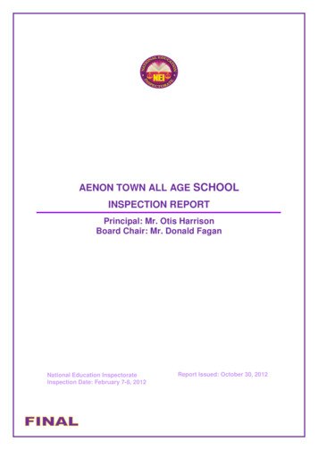 Aenon Town All Age School Inspection Report
