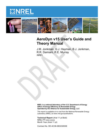 AeroDyn V15 User's Guide And Theory Manual - NREL
