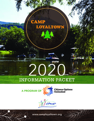INFORMATION PACKET - Camp Loyaltown