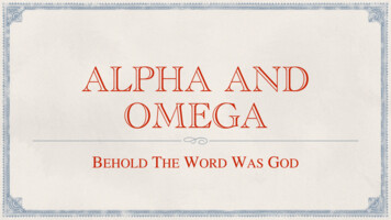 ALPHA AND OMEGA - Followtheway 