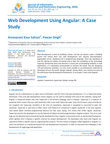 Web Development Using Angular: A Case Study - A2ZJournals