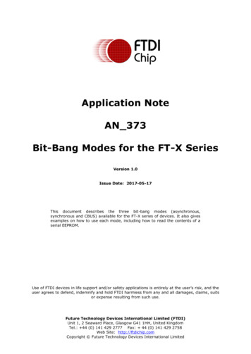 Bit-Bang Modes For The FT-X Series - FTDI