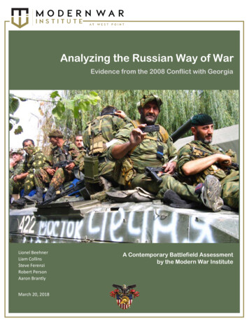 Analyzing The Russian Way Of War - Modern War Institute