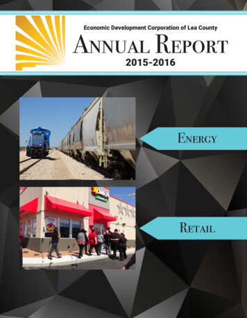 Economic Development Corporation Of Lea County Annual Report - EDCLC