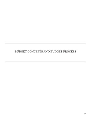 BUDGET CONCEPTS AND BUDGET PROCESS - The White House