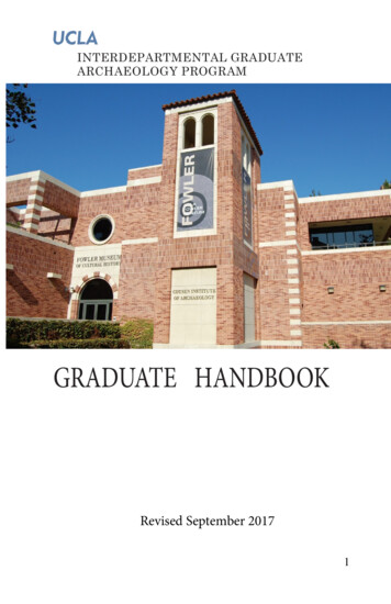 GRADUATE HANDBOOK - University Of California, Los Angeles