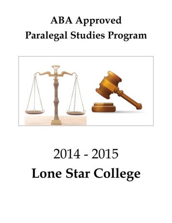 ABA Approved Paralegal Studies Program - Lone Star College