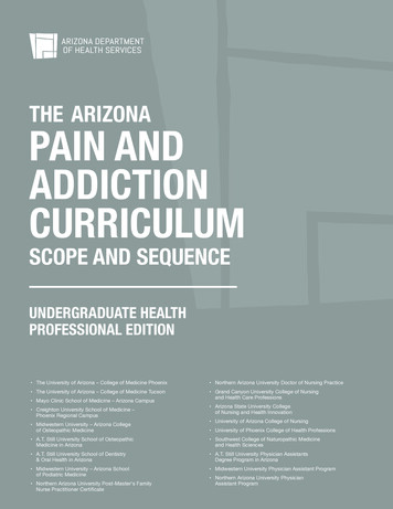 ARIZONA PAIN AND ADDICTION CURRICULUM - Arizona Department Of Health .