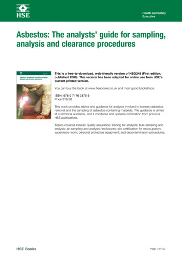 Asbestos: The Analysts' Guide For Sampling, Analysis And Clearance .