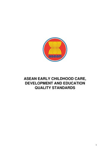 Asean Early Childhood Care, Development And Education Quality Standards