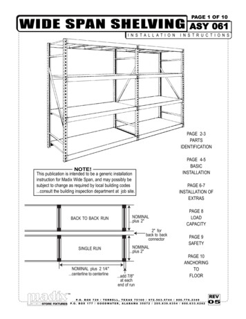Page 1 Of 10 Wide Span Shelving