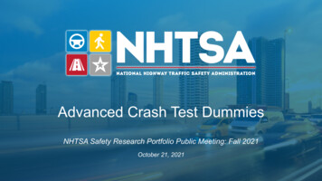 Advanced Crash Test Dummies - Regulations.gov