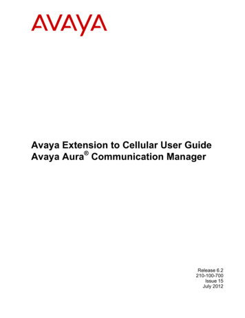 Avaya EC500 Extension To Cellular Reference Guide